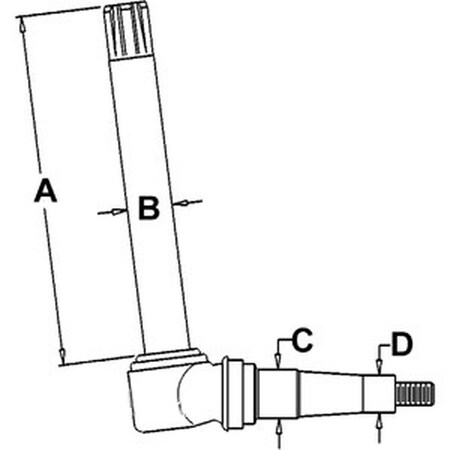 Aftermarket New RH/LH Spindle Fits John Deere Tractor 2440 2640 AR76933